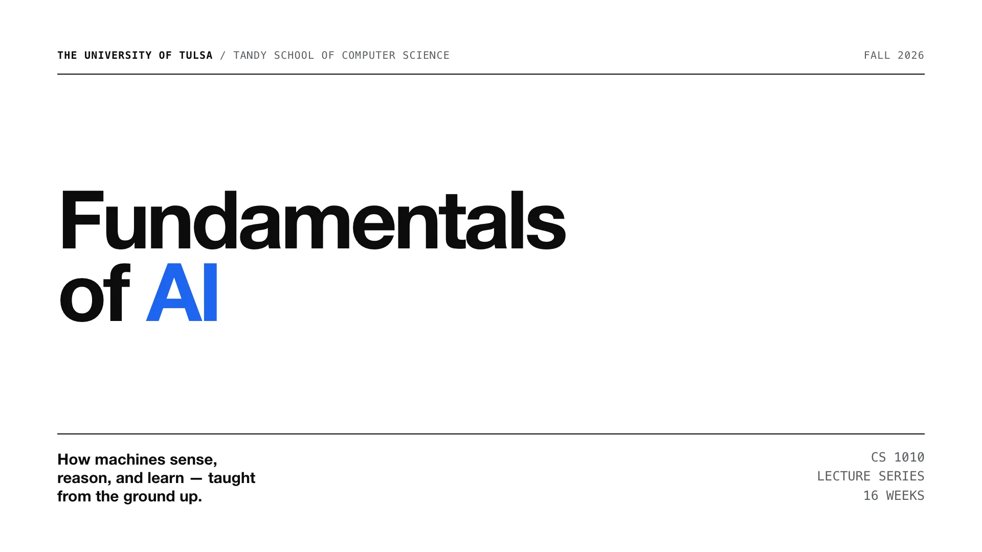 Theme B, Grid — Swiss style cover, huge black Helvetica with a royal-blue accent on white