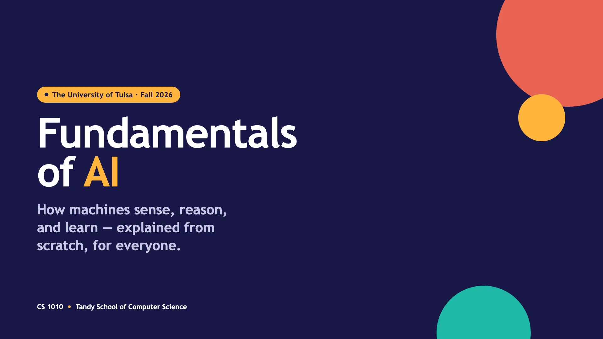 Theme C, Spark — friendly cover, white title on deep indigo with coral, teal and gold shapes